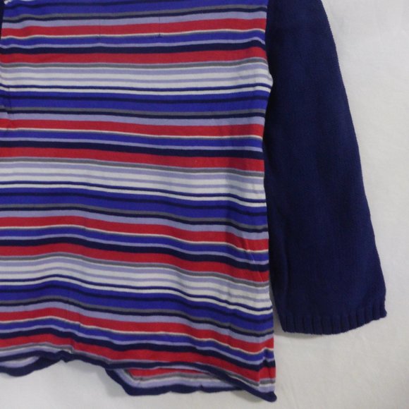 EDC, small, striped cardigan, 3 button front, open bottom, GUC - Picture 13 of 14